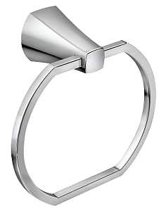 Moen Lindor MY8786CH Towel Ring, 5-7/16 in Dia Ring, Aluminum/Zinc, Chrome, Wall Mounting