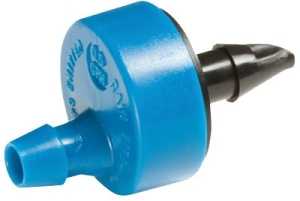 Rain Bird SW05-10PS Spot Watering Emitter, Self-Piercing, 1/4 x 1/2 in Connection, Barb, Full-Circle, 0.5 gph, Blue