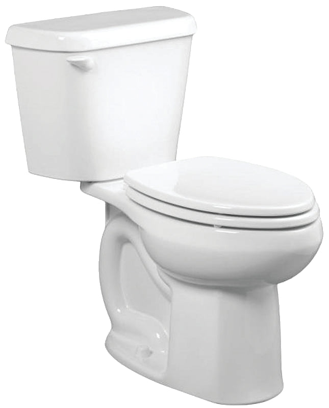 American Standard Colony 751CA001.020 Complete Toilet, Elongated Bowl, 1.6 gpf Flush, 12 in Rough-In, 15 in H Rim, White