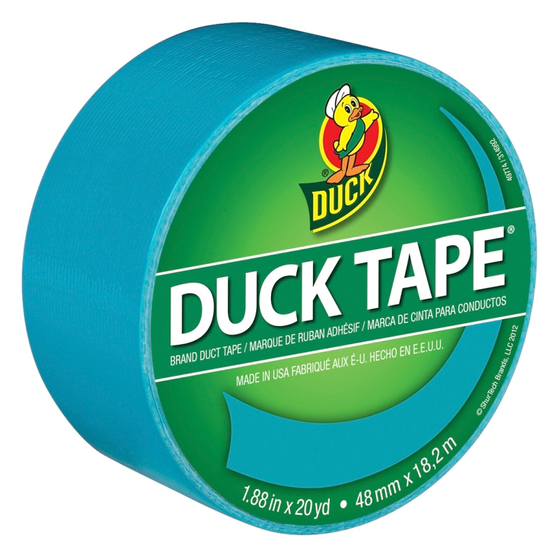 Duck 1265020 Duct Tape, 20 yd L, 1.88 in W, Vinyl Backing, Aqua