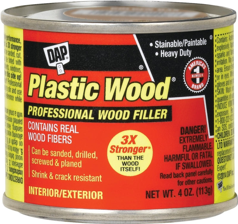 DAP Plastic Wood 21412 Wood Filler, Paste, Strong Solvent, White, 4 oz