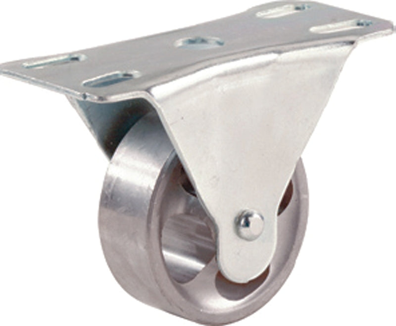 Shepherd Hardware 9182 Rigid Caster, 2 in Dia Wheel, 3/4 in W Wheel, Cast Iron Wheel, 125 lb