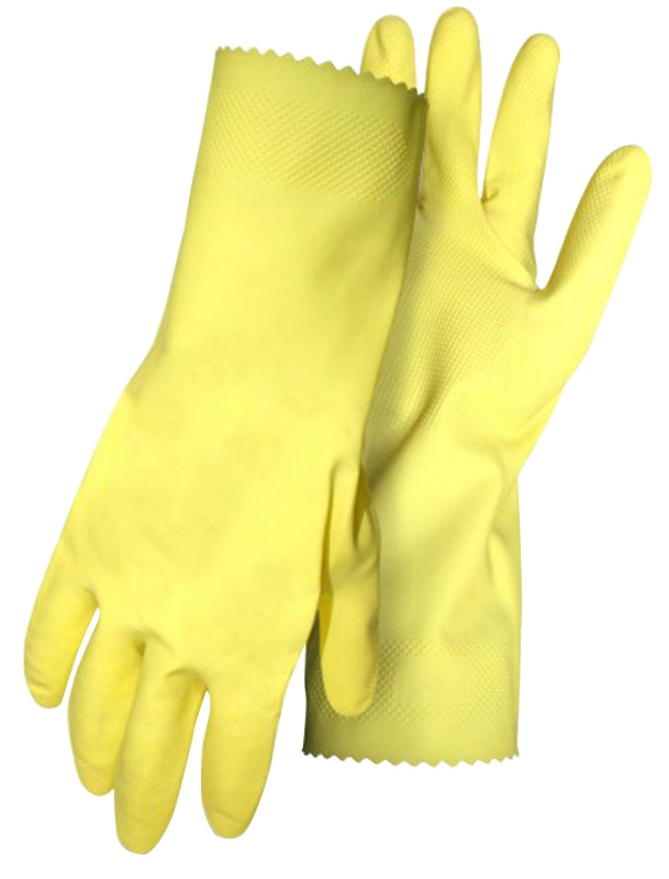 Boss 958JXL Work Gloves, XL, 12 in L, Latex, Yellow