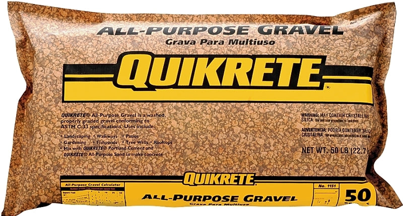 Quikrete 1151-50 Gravel, 3/8 in Particle, 50 lb Bag