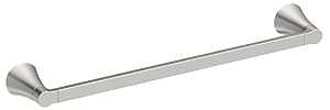 Moen Mikah Series Y0724BN Towel Bar, 24 in L Rod, Zinc, Brushed Nickel, Wall Mounting