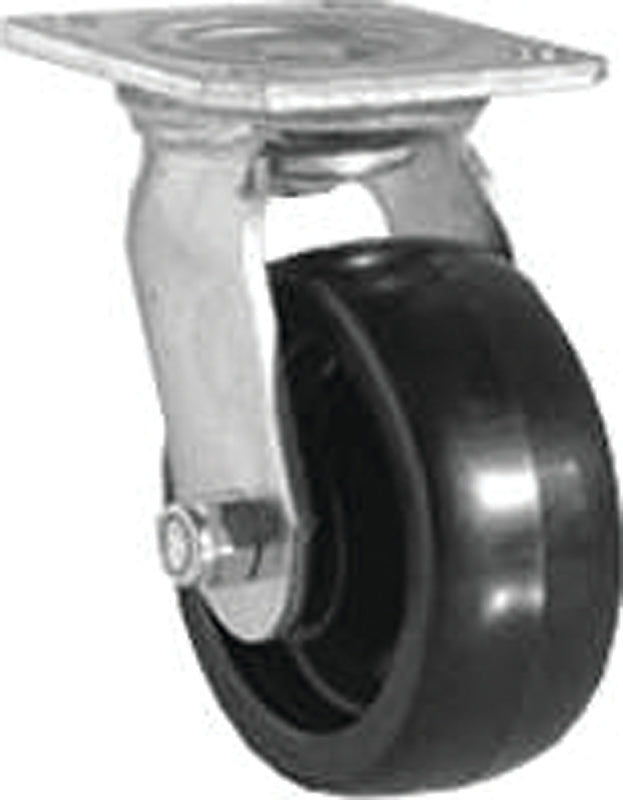 Shepherd Hardware 9388 Swivel Caster, 5 in Dia Wheel, 2 in W Wheel, Polypropylene Wheel, 500 lb