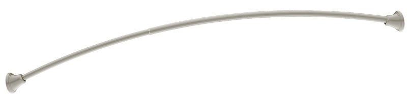 Moen DN2171BN Shower Rod, 57 to 60 in L Adjustable, 1 in Dia Rod, Stainless Steel, Brushed Nickel