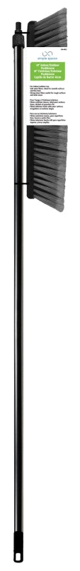 Simple Spaces 3018 Push Broom, 18 in L Trim, 56-1/8 in L, Threaded, Plastic Handle, Black