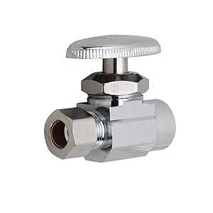 Moen M-Line Series M4790BL Straight Shut-Off Valve, 3/8 x 1/2 in Connection, Compression x Sweat, Brass Body