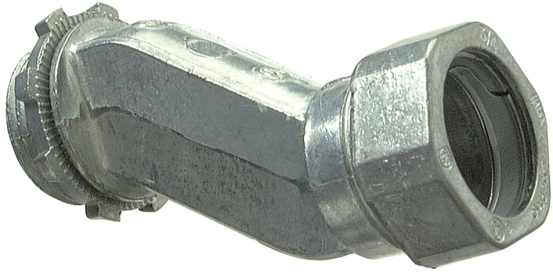 Halex 03905 Offset Connector, 1/2 in Compression, Zinc