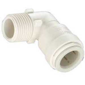 Watts 3519-1006/P-631 Pipe Elbow, 1/2 x 3/8 in, 90 deg Angle, Plastic, Off-White, 100 psi Pressure