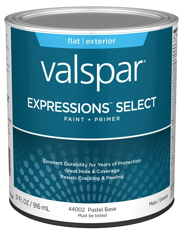 Valspar Expressions Select 4400 028.0044002.005 Latex Paint, Acrylic Base, Flat Sheen, Pastel Base, 1 qt