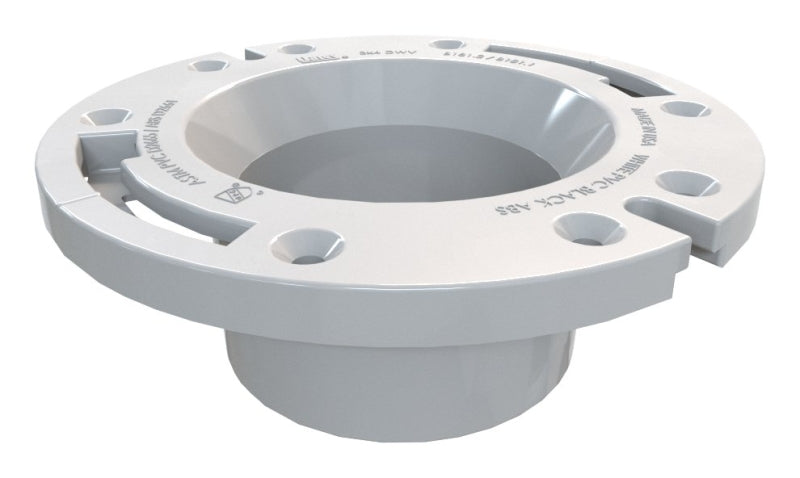 Oatey 43503 Closet Flange, 3, 4 in Connection, PVC, White, For: Most Toilets