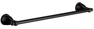 Moen Caldwell Y3124BL Towel Bar, 24 in L Rod, Zinc, Matte, Wall Mounting