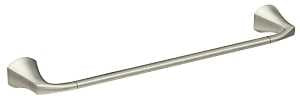 Moen Lindor MY8718BN Towel Bar, 18 in L Rod, Brass/Zinc, Brushed Nickel, Wall Mounting