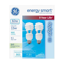 GE 15W CFL Daylight 2PK