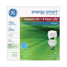 GE 20W CFL Daylight 2PK