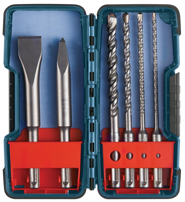 Bosch HCST006 Rotary Hammer Drill Bit Set, 6-Piece, Carbide