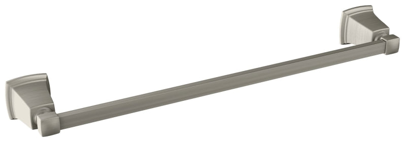 Moen Y3218BN Towel Bar, 18 in L Rod, Aluminum, Brushed Nickel, Surface Mounting