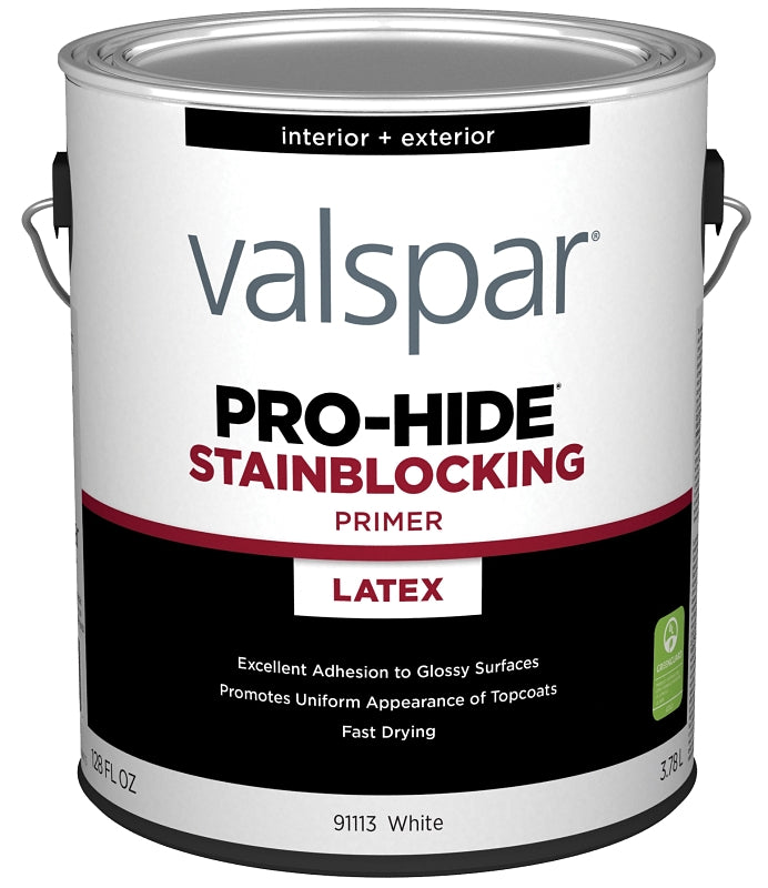 Valspar Pro-Hide 91113 028.0091113.007 Stainblocking Primer, White, 1 gal, Metal Pail