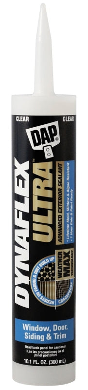 DAP DYNAFLEX ULTRA 7079818212 Advanced Exterior Sealant, Clear, 40 to 100 deg F, 10.1 oz Cartridge