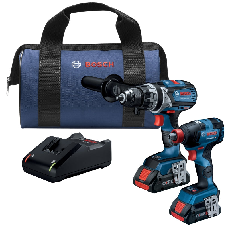 Bosch GXL18V-224B25 Combination Kit, Battery Included, 18 V, 2-Tool, Lithium-Ion Battery