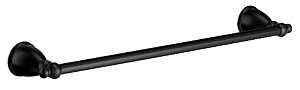 Moen Caldwell Y3118BL Towel Bar, 18 in L Rod, Zinc, Matte, Wall Mounting