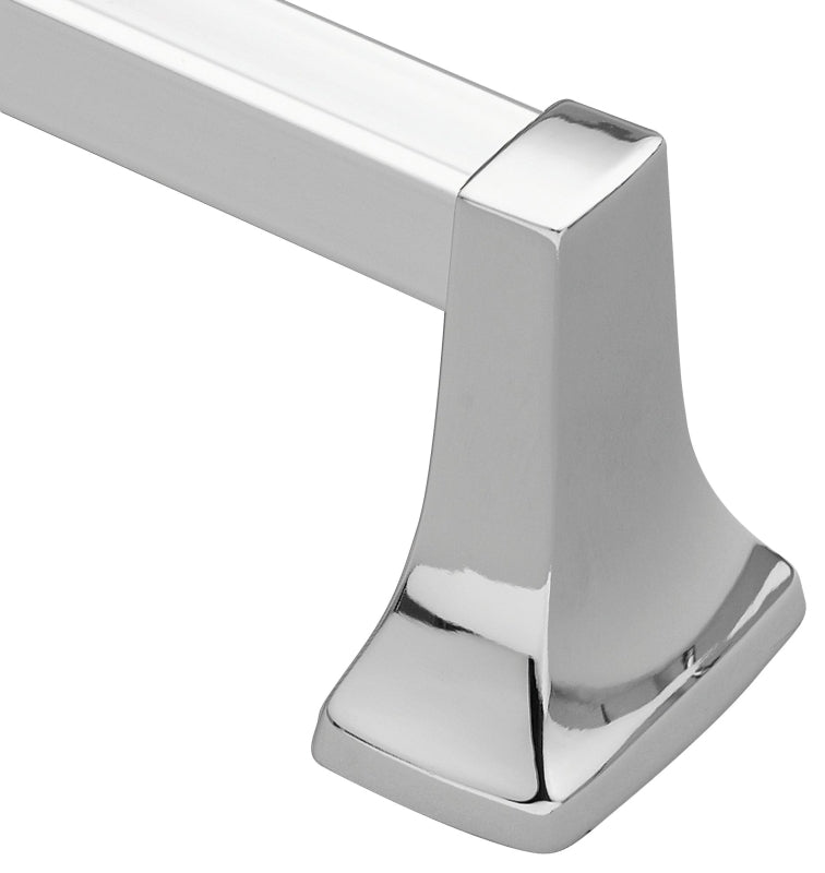 Moen 2218 Towel Bar, 18 in L Rod, Aluminum, Chrome, Surface Mounting