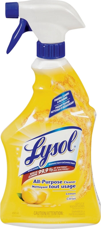 Lysol 75227-GQC Household Cleaner, 650 mL Spray Bottle, Liquid, Lemon Breeze