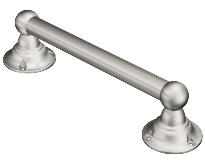 Moen LR2250DBN Designer Hand Grip, 9 in L Bar, 250 lb, Stainless Steel, Brushed Nickel