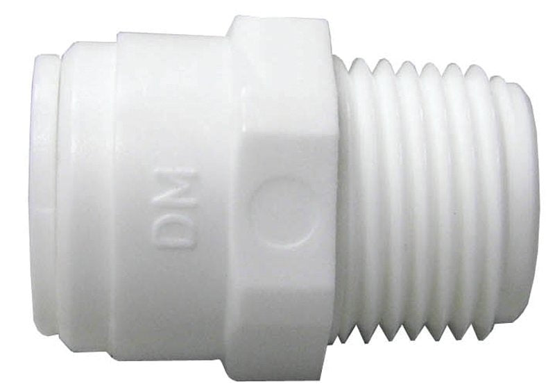 Watts PL-3026 Pipe Adapter, 3/8 in, Compression x MPT, Plastic, 150 psi Pressure