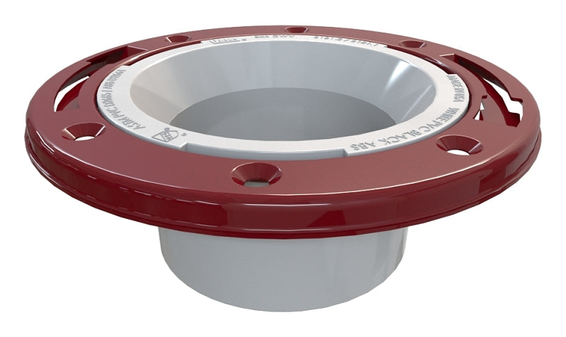 Oatey 43513 Closet Flange, 3, 4 in Connection, PVC, White, For: 3 in, 4 in Pipes