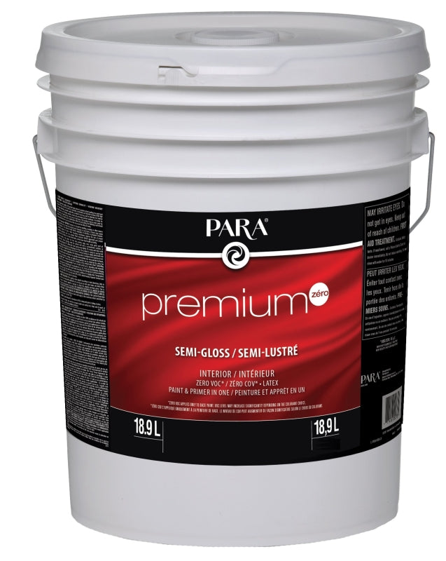 Para Premium Series 9034-20 Interior Paint, Solvent, Water, Semi-Gloss, Pastel, 5 gal, Pail