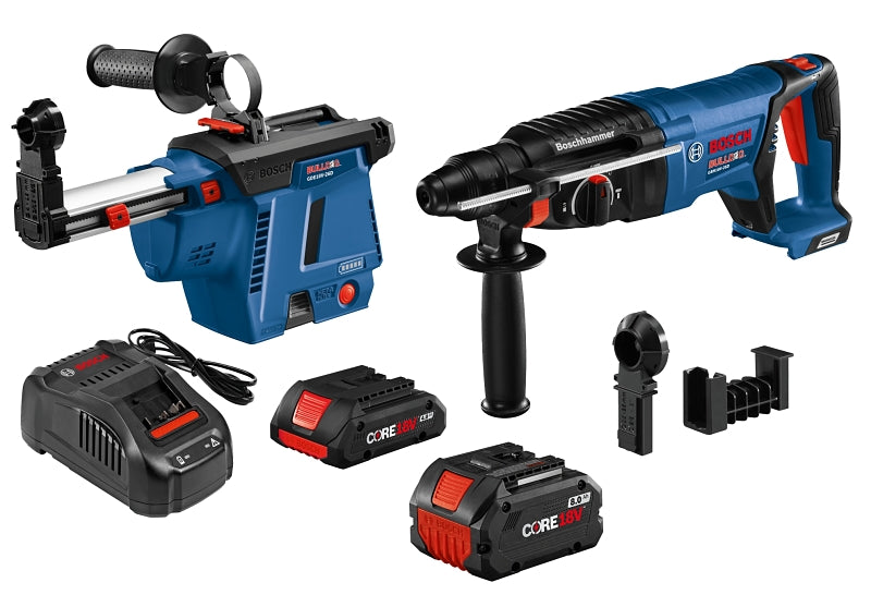 Bosch GBH18V-26K24GDE Rotary Hammer Kit, Battery Included, 18 V, 6.3 Ah, SDS-Plus Chuck, 0 to 4350 bpm