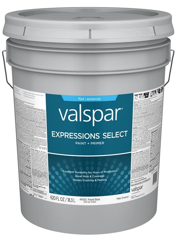 Valspar Expressions Select 4400 028.0044002.008 Latex Paint, Acrylic Base, Flat, Pastel Base, 5 gal