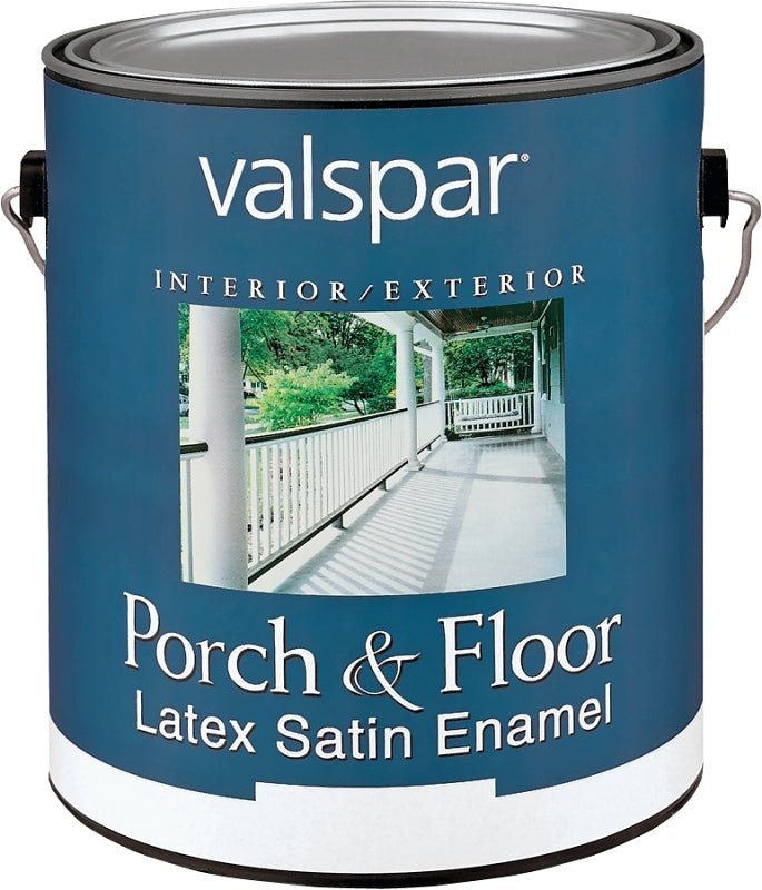 Valspar Medallion 1500 Series 027.0001534.007 Porch and Floor Paint, Satin, Dark Gray, 1 gal