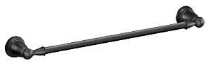 Moen Banbury Y2618BL Towel Bar, 18 in L Rod, Zinc, Matte, Wall Mounting