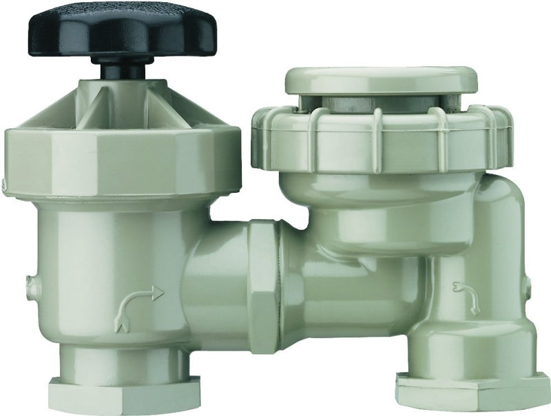 Lawn Genie L4010 Anti-Siphon Valve, 1 in, FNPT, 75 to 150 psi Pressure, 0 to 30 gpm, PVC Body