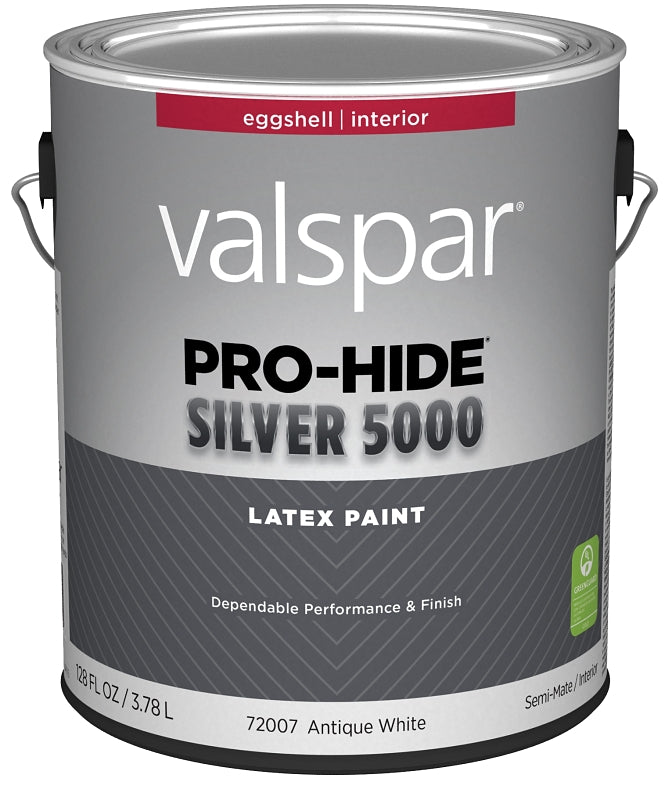 Pro-Hide Silver 5000 7200 028.0072007.007 Interior Paint, Eggshell Sheen, Antique White, 1 gal, Metal Pail