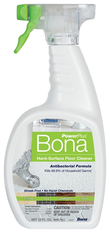 Bona PowerPlus WM851051001 Anti-Bacterial Floor Cleaner, 32 oz Spray Bottle, Liquid, Floral