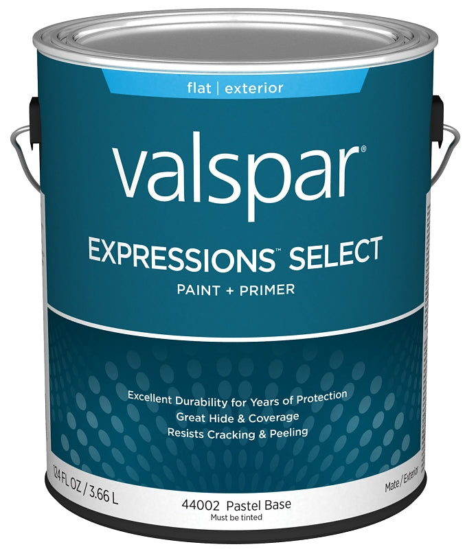 Valspar Expressions Select 4400 028.0044002.007 Latex Paint, Acrylic Base, Flat Sheen, Pastel Base, 1 gal