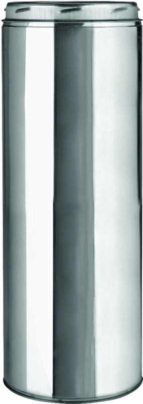 Selkirk 206018 Chimney Pipe, 8 in OD, 18 in L, Stainless Steel