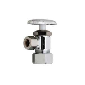 Moen M-Line Series M4600 Angled Shut-Off Valve, 3/8 x 5/8 in Connection, Compression, Brass Body