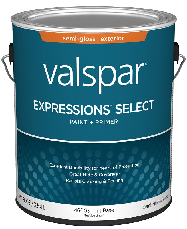 Valspar Expressions Select 4600 028.0046003.007 Latex Paint, Acrylic Base, Semi-Gloss Sheen, Tint Base, 1 gal