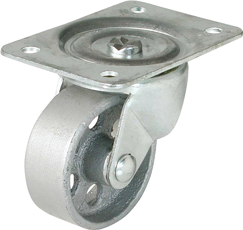 Shepherd Hardware 9782 Swivel Caster, 4 in Dia Wheel, 1-1/2 in W Wheel, Cast Iron Wheel, 500 lb