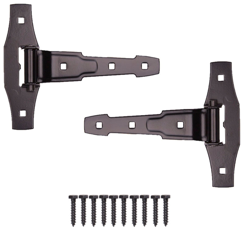 ProSource 33147PKB-PS T-Hinge, Steel, Black, Loose Pin Pin, 180 deg Range of Motion, 55 (Pair) lb