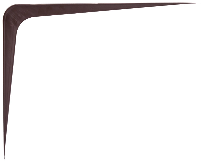 ProSource 21141CHO-PS Shelf Bracket, 182 lb/Pair, 12 in L, 10 in H, Steel, Chocolate