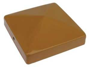 Pylex 12035 Post Cap, 4 in L, 4 in W, Steel, Cedar, Powder-Coated