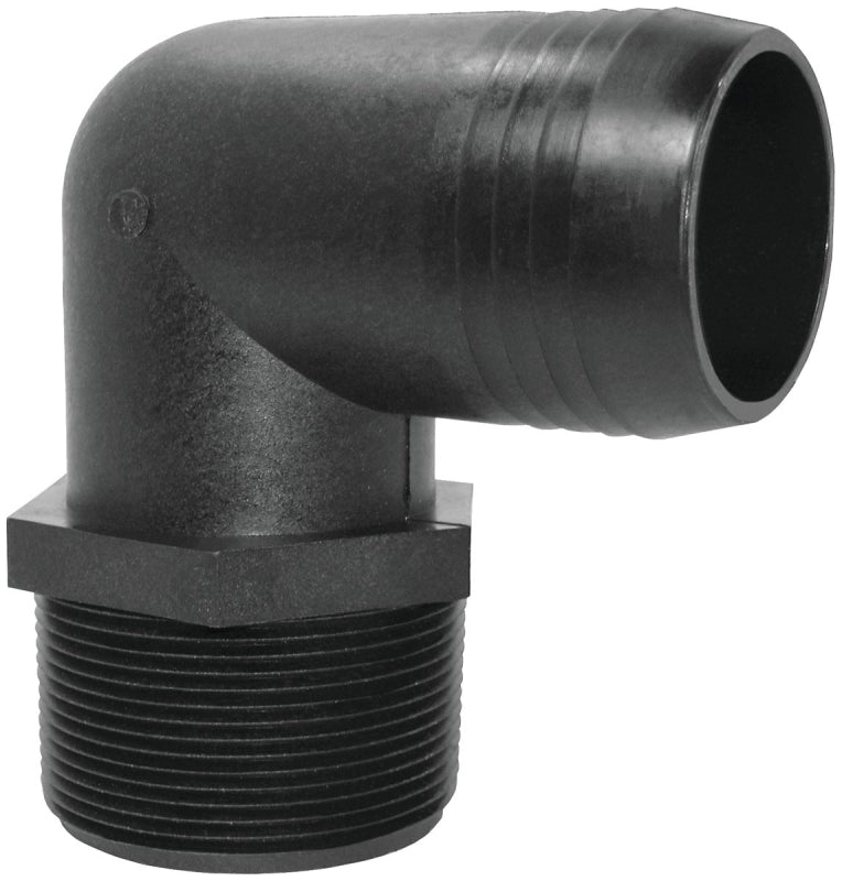 Green Leaf EL1438P Hose to Pipe Elbow, Polypropylene, Black