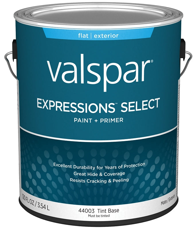 Valspar Expressions Select 4400 028.0044003.007 Latex Paint, Acrylic Base, Flat, Tint Base, 1 gal